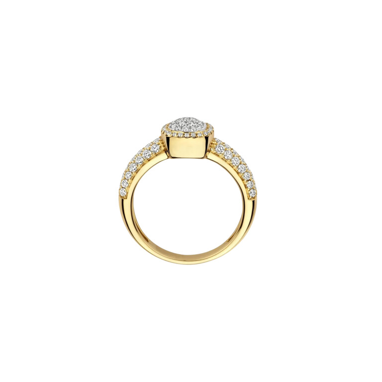 Tirisi Jewelry Milano Sweeties entourage ring geel/wit goud met diamant - TR9798D(2T) - #3 Tirisi Jewelry Milano Sweeties entourage ring geel/wit goud met diamant - TR9798D(2T) - #3