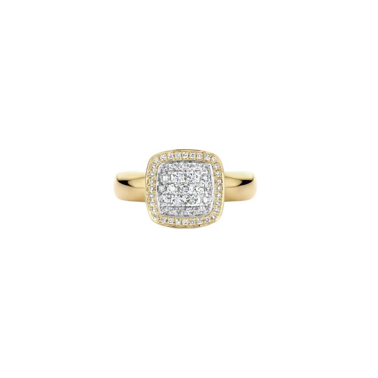 Tirisi Jewelry Milano Exclusive pave ring geel/wit goud met diamant - TR9762D(2T) - #2 Tirisi Jewelry Milano Exclusive pave ring geel/wit goud met diamant - TR9762D(2T) - #2