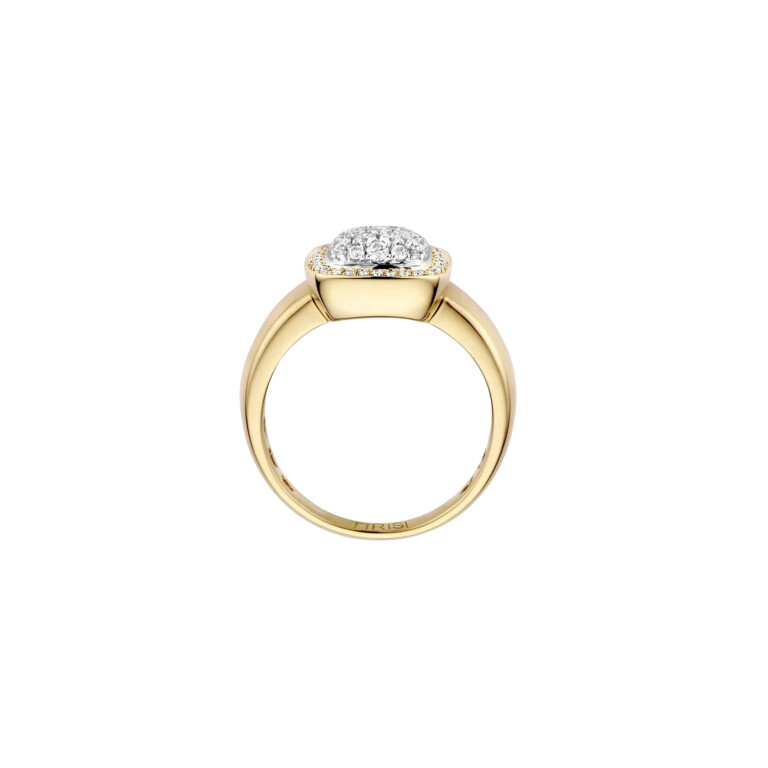 Tirisi Jewelry Milano Exclusive pave ring geel/wit goud met diamant - TR9762D(2T) - #3 Tirisi Jewelry Milano Exclusive pave ring geel/wit goud met diamant - TR9762D(2T) - #3