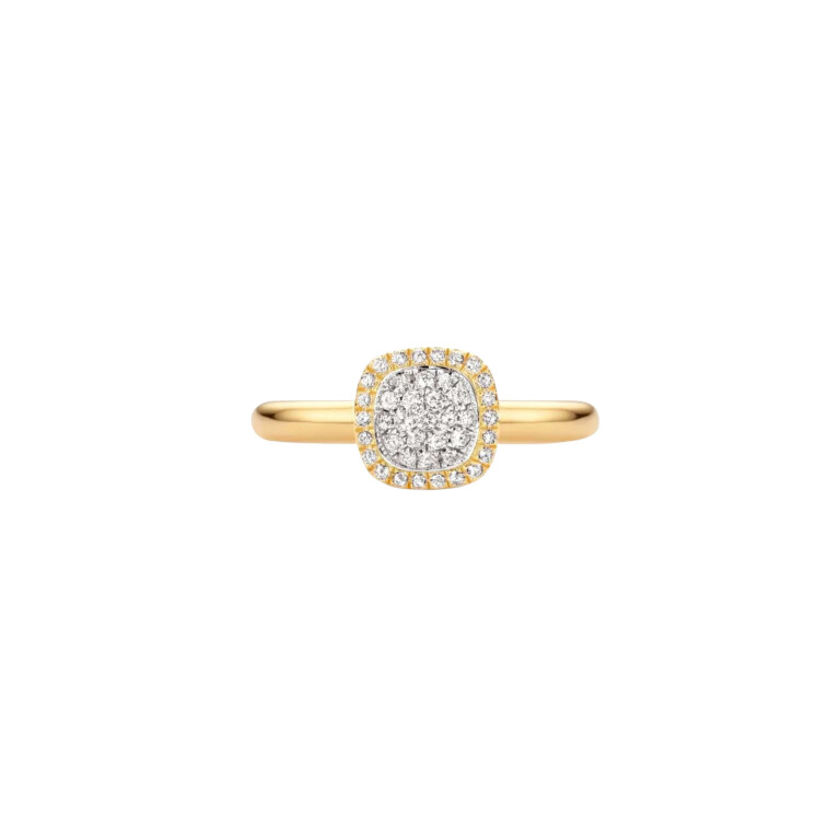 Tirisi Jewelry Milano Sweeties entourage ring geel/wit goud met diamant - TR9632D(2T) - #2 Tirisi Jewelry Milano Sweeties entourage ring geel/wit goud met diamant - TR9632D(2T) - #2