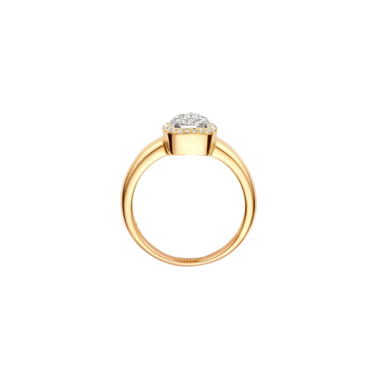 Tirisi Jewelry Milano Sweeties entourage ring geel/wit goud met diamant - TR9632D(2T) - #3 Tirisi Jewelry Milano Sweeties entourage ring geel/wit goud met diamant - TR9632D(2T) - #3