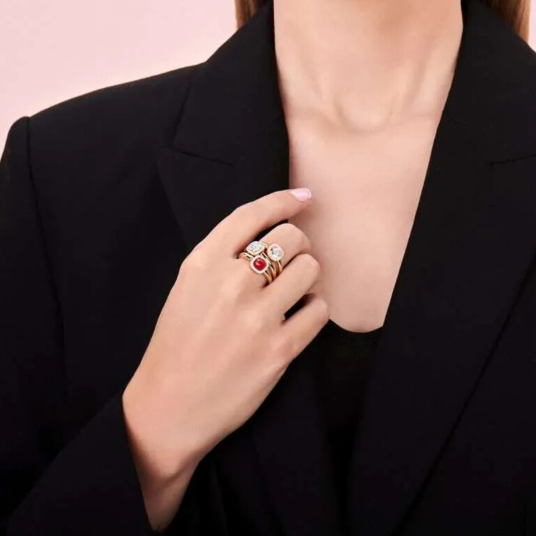 Tirisi Jewelry Milano Sweeties entourage ring roodgoud met diamant - TR9624RUP - #2 Tirisi Jewelry Milano Sweeties entourage ring roodgoud met diamant - TR9624RUP - #2