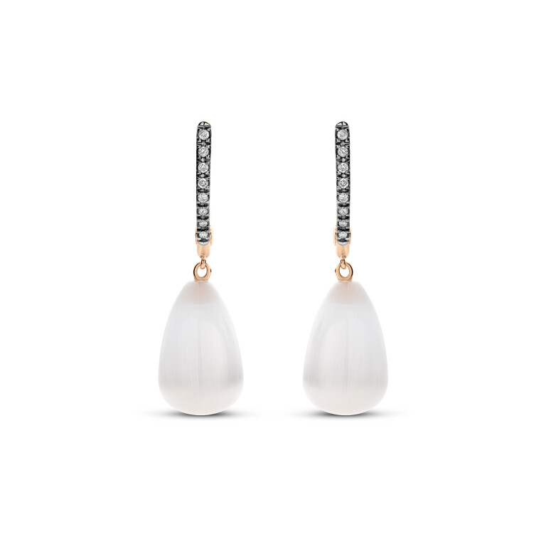 witgoud oorhangers met diamant Schaap en Citroen Colours - #2 witgoud oorhangers met diamant Schaap en Citroen Colours - #2