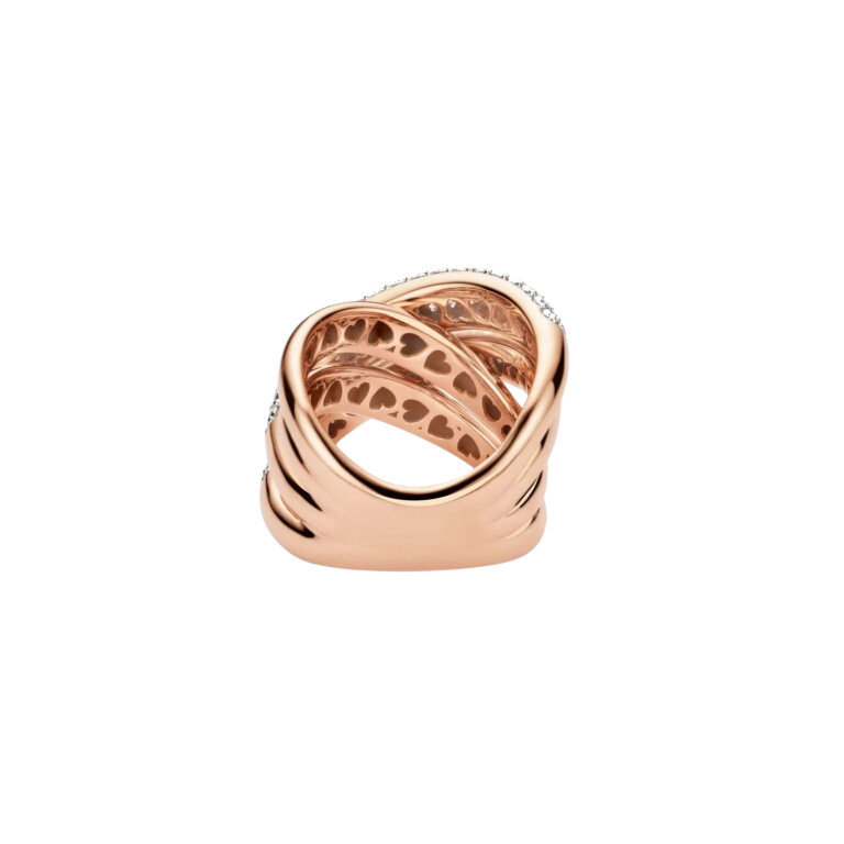 Tirisi Jewelry Amsterdam Due ring rosé/wit goud met diamant - TR9771D(2P) - #3 Tirisi Jewelry Amsterdam Due ring rosé/wit goud met diamant - TR9771D(2P) - #3