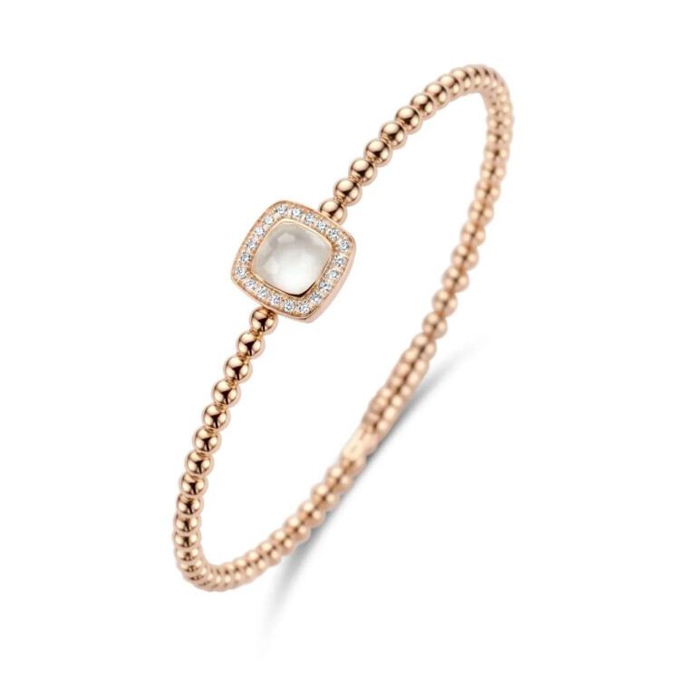 Tirisi Jewelry Milano Tre armband roodgoud met diamant - TB2147WQP - #3 Tirisi Jewelry Milano Tre armband roodgoud met diamant - TB2147WQP - #3