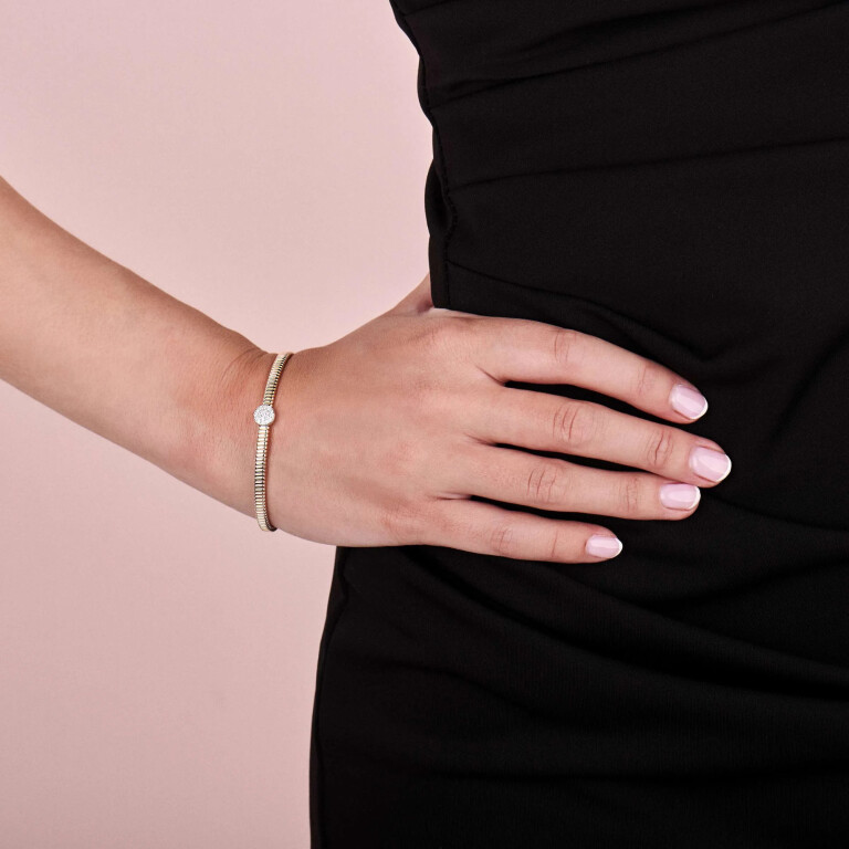Tirisi Jewelry Amsterdam Tubogas tubogas armband geel/wit goud met diamant - TB2151D(2T) - #2 Tirisi Jewelry Amsterdam Tubogas tubogas armband geel/wit goud met diamant - TB2151D(2T) - #2