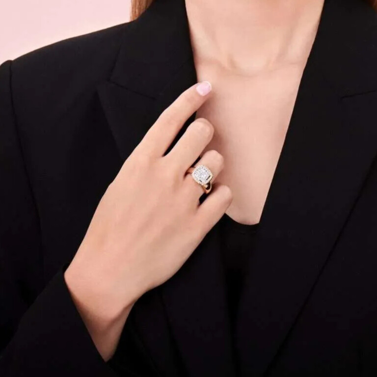 Tirisi Jewelry Milano Exclusive ring geel/wit goud met diamant - TR9698D(2T) - #4 Tirisi Jewelry Milano Exclusive ring geel/wit goud met diamant - TR9698D(2T) - #4