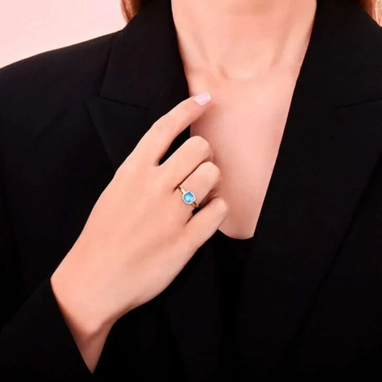 Tirisi Jewelry Milano Sweeties entourage ring roodgoud met diamant - TR9624TQP - #4 Tirisi Jewelry Milano Sweeties entourage ring roodgoud met diamant - TR9624TQP - #4