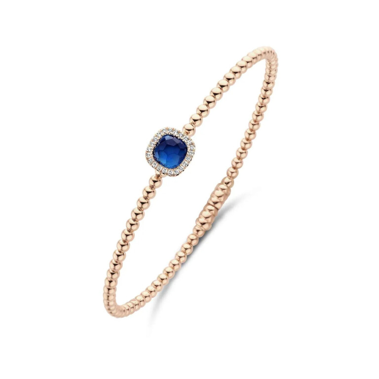 Tirisi Jewelry Milano Tre armband roodgoud met diamant - TB2181-1LSP - #2 Tirisi Jewelry Milano Tre armband roodgoud met diamant - TB2181-1LSP - #2
