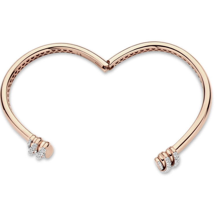 Tirisi Jewelry Amsterdam Swirl spang armband roodgoud met diamant - TB2202D(2P)/E - #3 Tirisi Jewelry Amsterdam Swirl spang armband roodgoud met diamant - TB2202D(2P)/E - #3