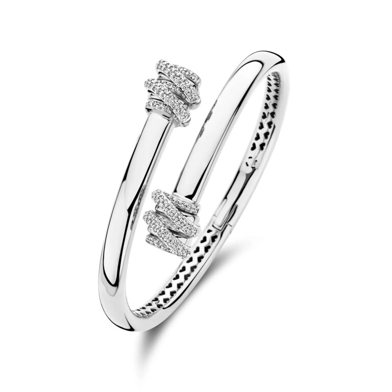 Tirisi Jewelry Amsterdam Swirl spang armband witgoud met diamant - TB2202DW - #4 Tirisi Jewelry Amsterdam Swirl spang armband witgoud met diamant - TB2202DW - #4
