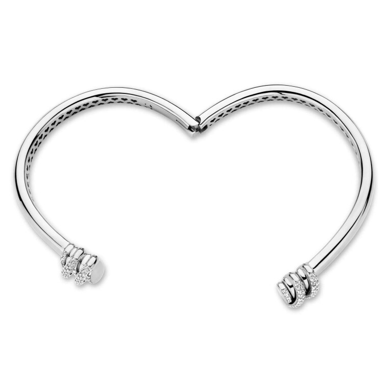 Tirisi Jewelry Amsterdam Swirl spang armband witgoud met diamant - TB2202DW - #5 Tirisi Jewelry Amsterdam Swirl spang armband witgoud met diamant - TB2202DW - #5
