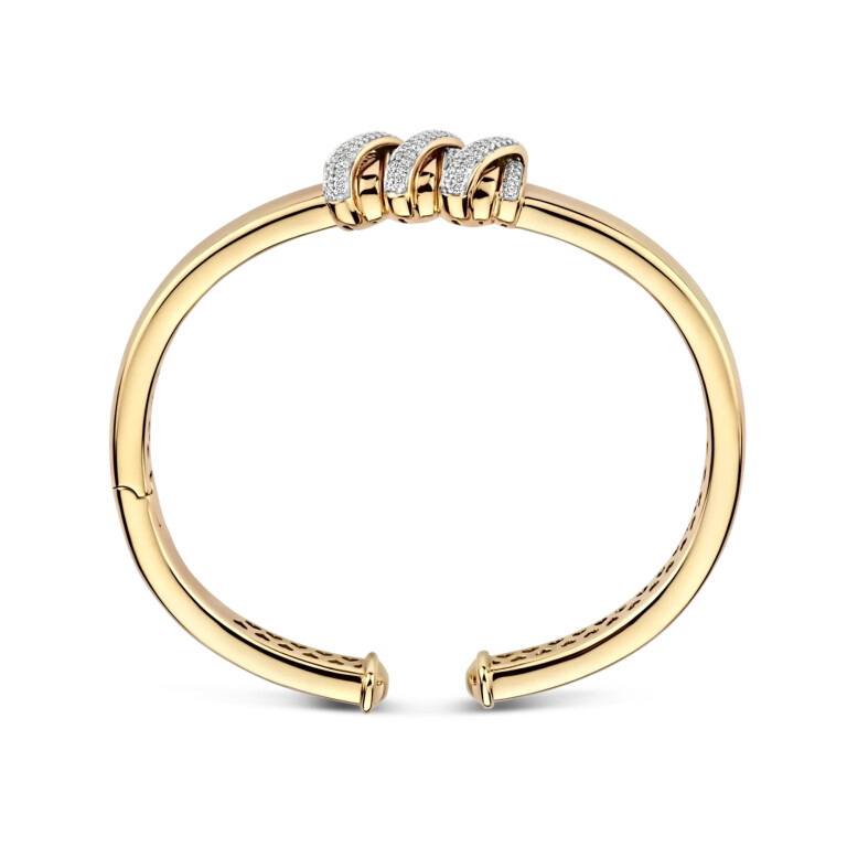 Tirisi Jewelry Amsterdam Swirl armband geelgoud met diamant - TB2203D(2T) - #3 Tirisi Jewelry Amsterdam Swirl armband geelgoud met diamant - TB2203D(2T) - #3