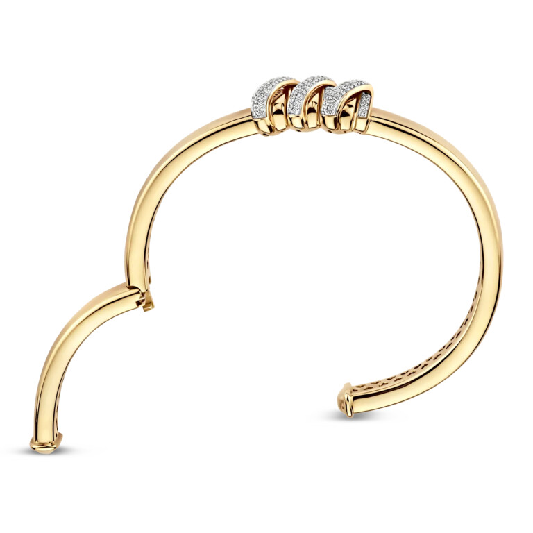 Tirisi Jewelry Amsterdam Swirl armband geelgoud met diamant - TB2203D(2T) - #4 Tirisi Jewelry Amsterdam Swirl armband geelgoud met diamant - TB2203D(2T) - #4