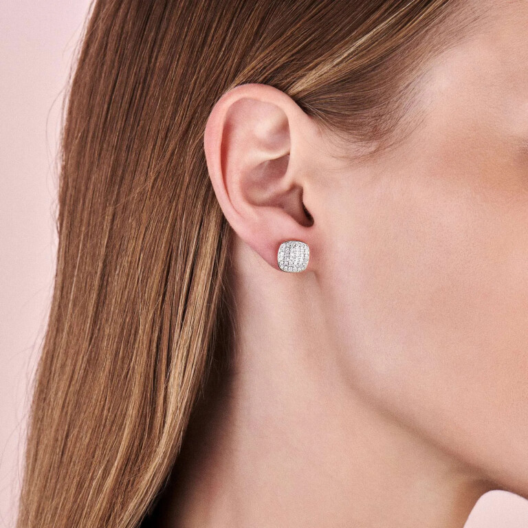 Tirisi Jewelry Amsterdam Stackables oorknoppen witgoud met diamant - TE7075DW - #4 Tirisi Jewelry Amsterdam Stackables oorknoppen witgoud met diamant - TE7075DW - #4