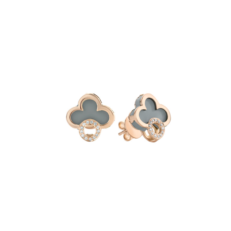 Tirisi Jewelry Seoul Flower Due oorknoppen roodgoud met diamant - TE7096HMP - #2 Tirisi Jewelry Seoul Flower Due oorknoppen roodgoud met diamant - TE7096HMP - #2