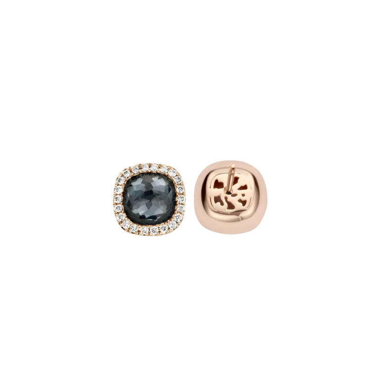 Tirisi Jewelry Milano Sweeties entourage oorknoppen roodgoud met diamant - TE9226HMP - #2 Tirisi Jewelry Milano Sweeties entourage oorknoppen roodgoud met diamant - TE9226HMP - #2