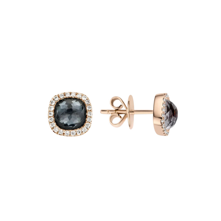 Tirisi Jewelry Milano Sweeties entourage oorknoppen roodgoud met diamant - TE9226HMP - #3 Tirisi Jewelry Milano Sweeties entourage oorknoppen roodgoud met diamant - TE9226HMP - #3