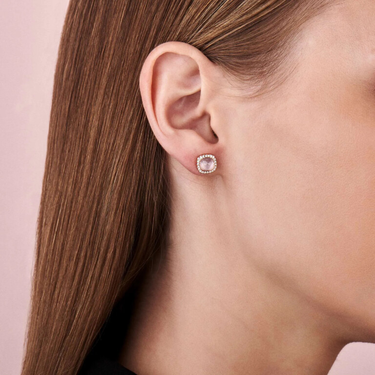 Tirisi Jewelry Milano Sweeties entourage oorknoppen roodgoud met diamant - TE9226HMP - #4 Tirisi Jewelry Milano Sweeties entourage oorknoppen roodgoud met diamant - TE9226HMP - #4