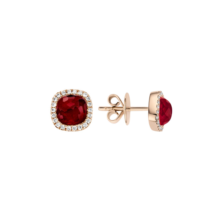 Tirisi Jewelry Milano Sweeties entourage oorknoppen roodgoud met diamant - TE9226RUP - #2 Tirisi Jewelry Milano Sweeties entourage oorknoppen roodgoud met diamant - TE9226RUP - #2