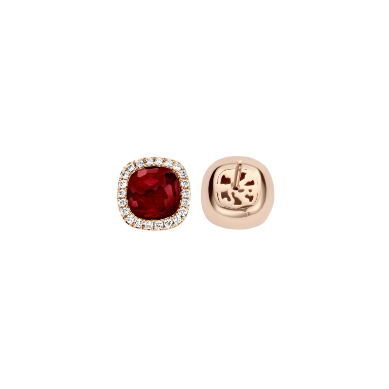 Tirisi Jewelry Milano Sweeties entourage oorknoppen roodgoud met diamant - TE9226RUP - #3 Tirisi Jewelry Milano Sweeties entourage oorknoppen roodgoud met diamant - TE9226RUP - #3