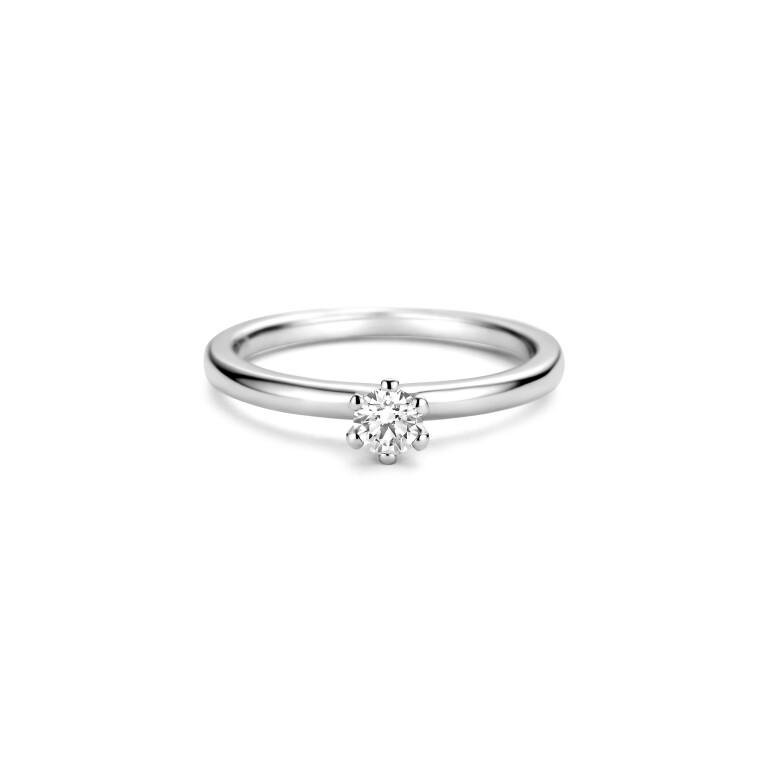 witgoud solitair ring met diamant Schaap en Citroen Diamonds - #4 witgoud solitair ring met diamant Schaap en Citroen Diamonds - #4