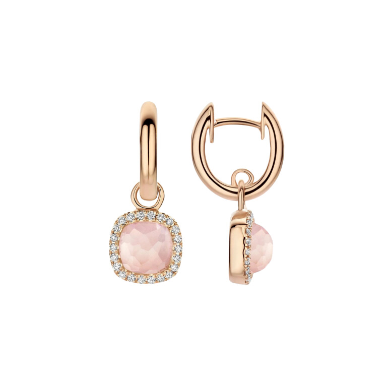 Tirisi Jewelry Milano Sweeties oorhangers roodgoud met diamant - TE9317PQP - #2 Tirisi Jewelry Milano Sweeties oorhangers roodgoud met diamant - TE9317PQP - #2