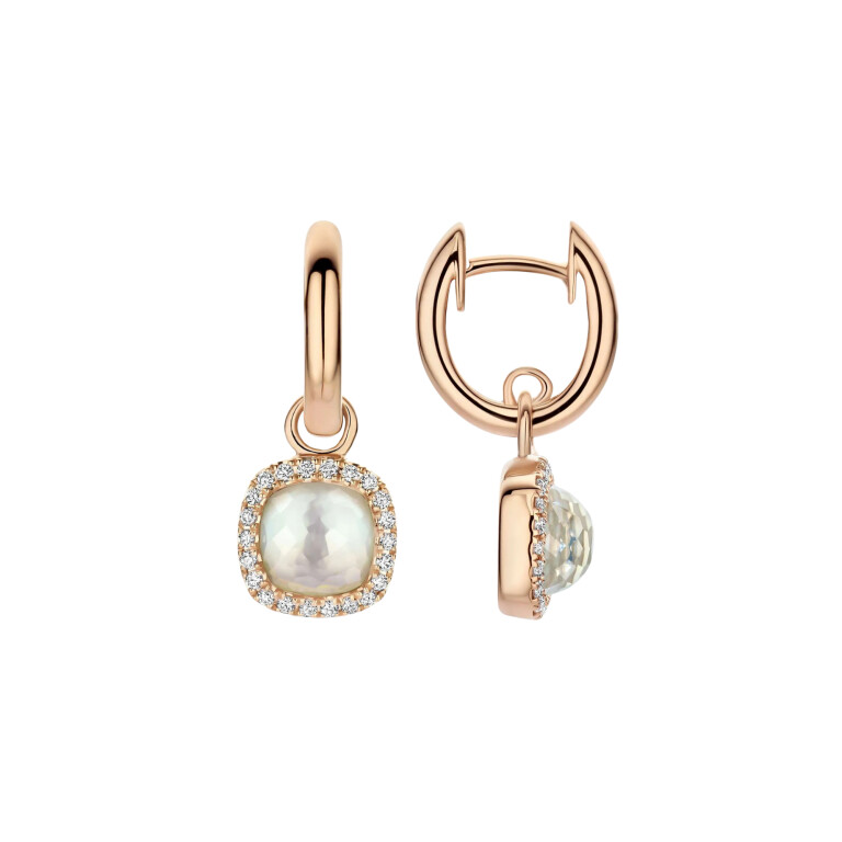 Tirisi Jewelry Milano Sweeties oorhangers roodgoud met diamant - TE9317WQP - #2 Tirisi Jewelry Milano Sweeties oorhangers roodgoud met diamant - TE9317WQP - #2