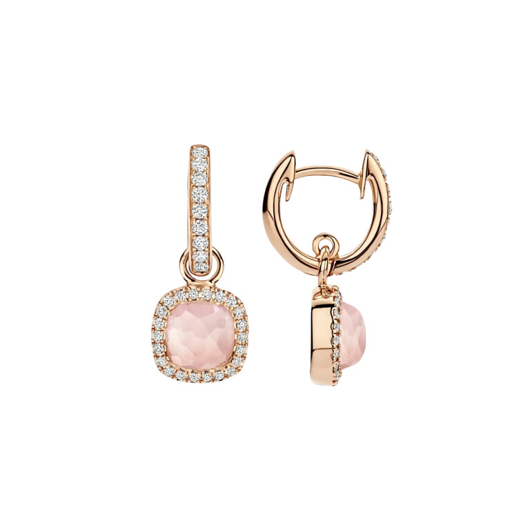 Tirisi Jewelry Milano Sweeties oorhangers roodgoud met Kwarts - TE9330WQP - #2 Tirisi Jewelry Milano Sweeties oorhangers roodgoud met Kwarts - TE9330WQP - #2