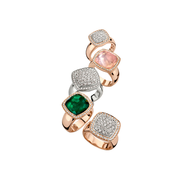 Tirisi Jewelry Milano Due ring rosé/wit goud met diamant - TR9625D(2P) - #3 Tirisi Jewelry Milano Due ring rosé/wit goud met diamant - TR9625D(2P) - #3