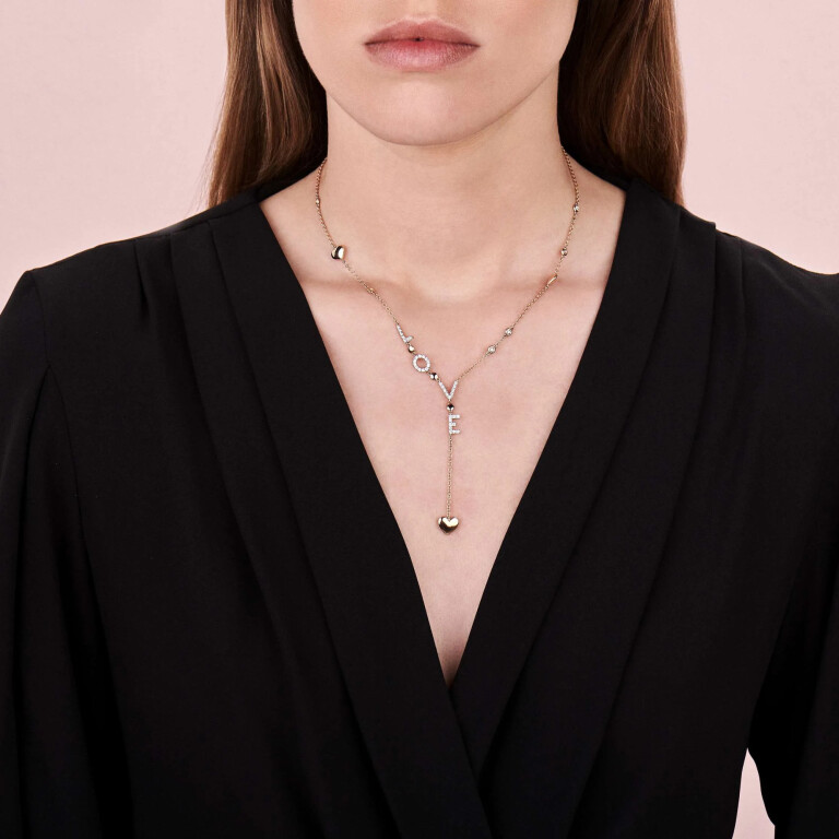 Tirisi Jewelry Monte Carlo collier rosé/wit goud met diamant - TN2126D(2P) - #3 Tirisi Jewelry Monte Carlo collier rosé/wit goud met diamant - TN2126D(2P) - #3