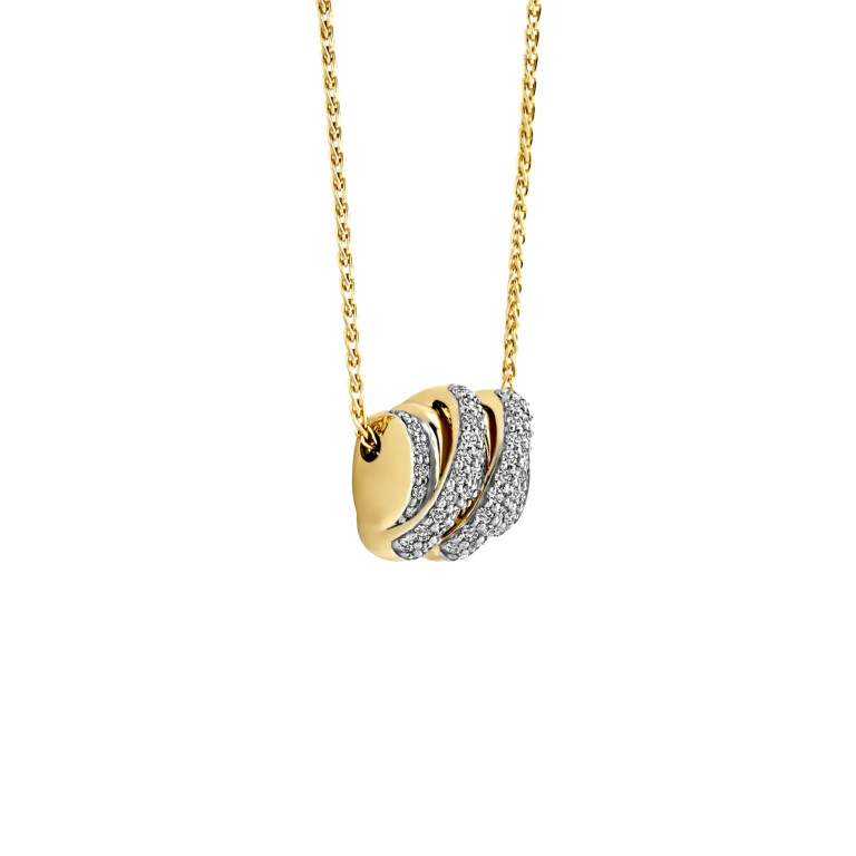 Tirisi Jewelry Amsterdam Swirl collier geel/wit goud met diamant - TN2163D(2T) - #3 Tirisi Jewelry Amsterdam Swirl collier geel/wit goud met diamant - TN2163D(2T) - #3