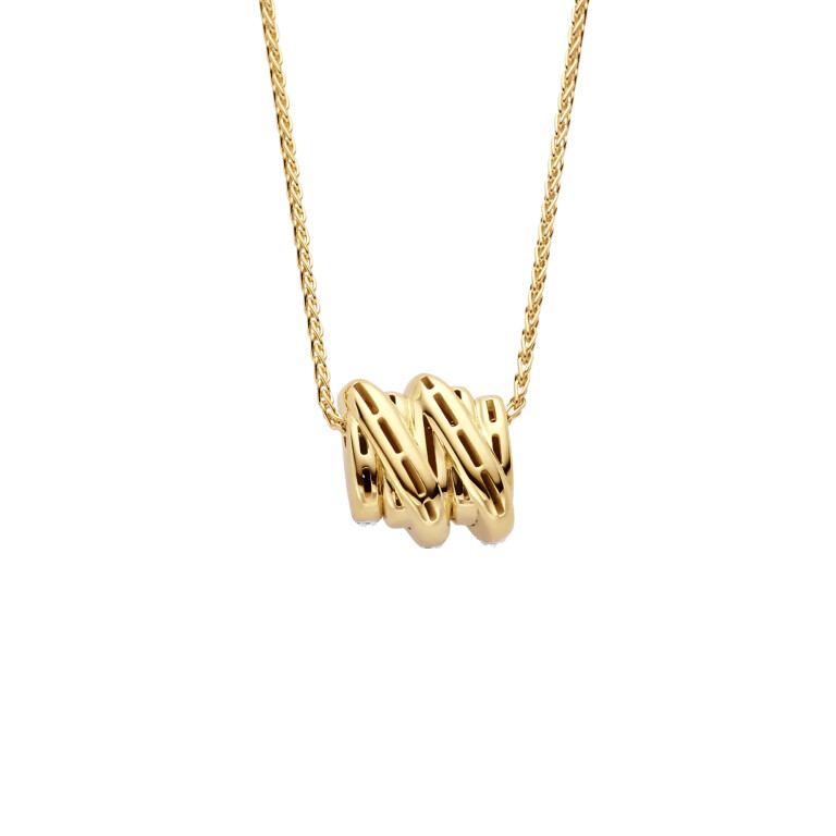 Tirisi Jewelry Amsterdam Swirl collier geel/wit goud met diamant - TN2163D(2T) - #4 Tirisi Jewelry Amsterdam Swirl collier geel/wit goud met diamant - TN2163D(2T) - #4