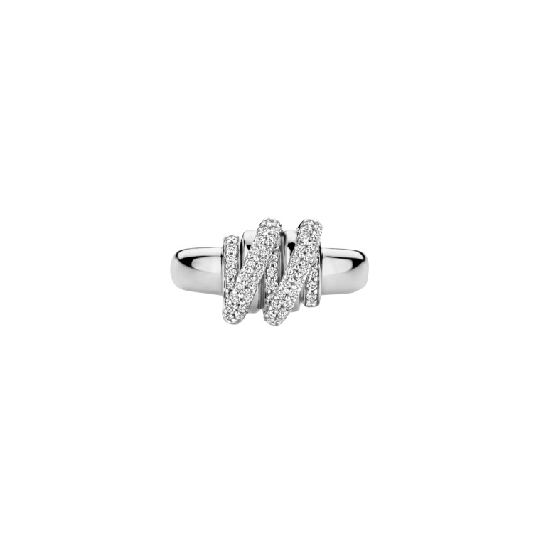 Tirisi Jewelry Amsterdam Swirl ring witgoud met diamant - TR1232DW - #2 Tirisi Jewelry Amsterdam Swirl ring witgoud met diamant - TR1232DW - #2
