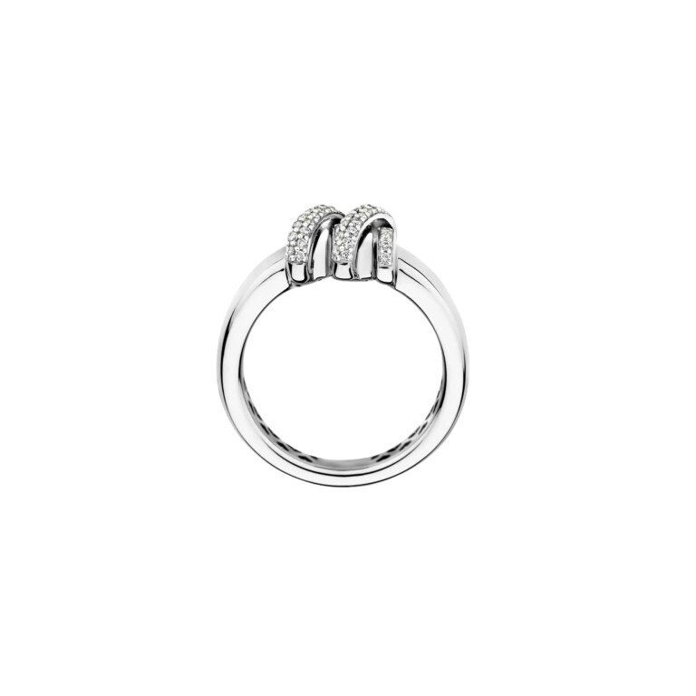 Tirisi Jewelry Amsterdam Swirl ring witgoud met diamant - TR1231DW - #3 Tirisi Jewelry Amsterdam Swirl ring witgoud met diamant - TR1231DW - #3