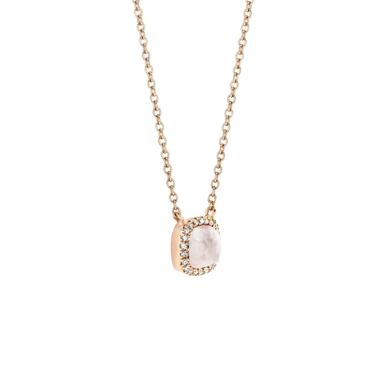 Tirisi Jewelry Milano Sweeties collier met hanger entourage roodgoud met diamant - TP9152WQP - #3 Tirisi Jewelry Milano Sweeties collier met hanger entourage roodgoud met diamant - TP9152WQP - #3