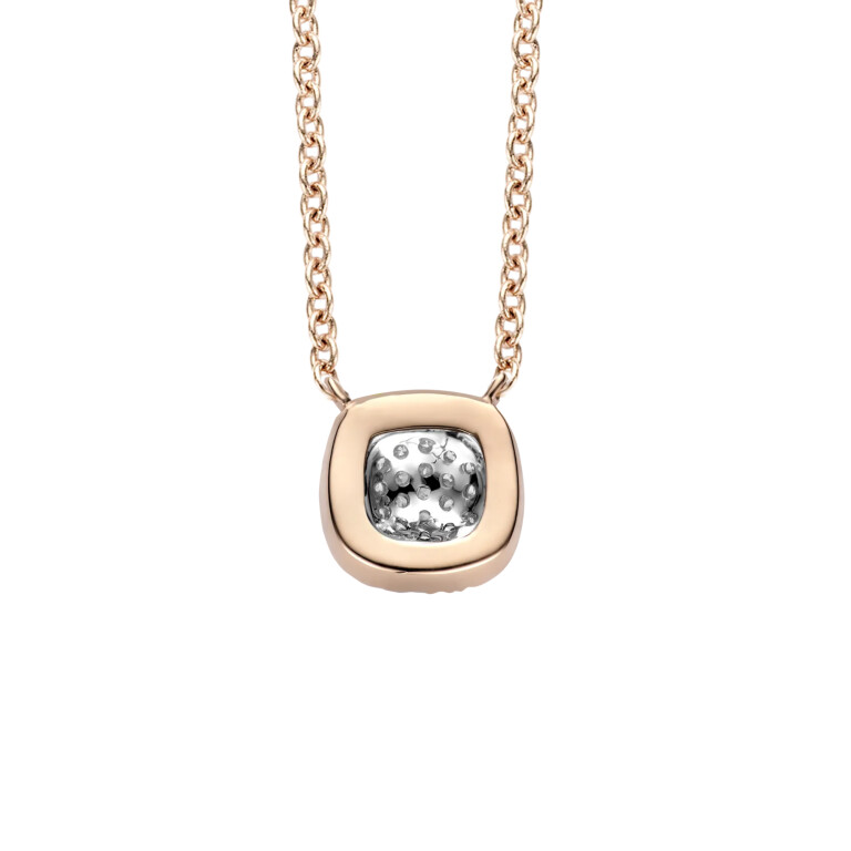 Tirisi Jewelry Milano Sweeties collier met hanger entourage rosé/wit goud met diamant - TP9154D(2P) - #5 Tirisi Jewelry Milano Sweeties collier met hanger entourage rosé/wit goud met diamant - TP9154D(2P) - #5