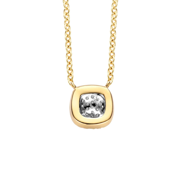 Tirisi Jewelry Milano Sweeties collier met hanger entourage geel/wit goud met diamant - TP9154D(2T) - #5 Tirisi Jewelry Milano Sweeties collier met hanger entourage geel/wit goud met diamant - TP9154D(2T) - #5