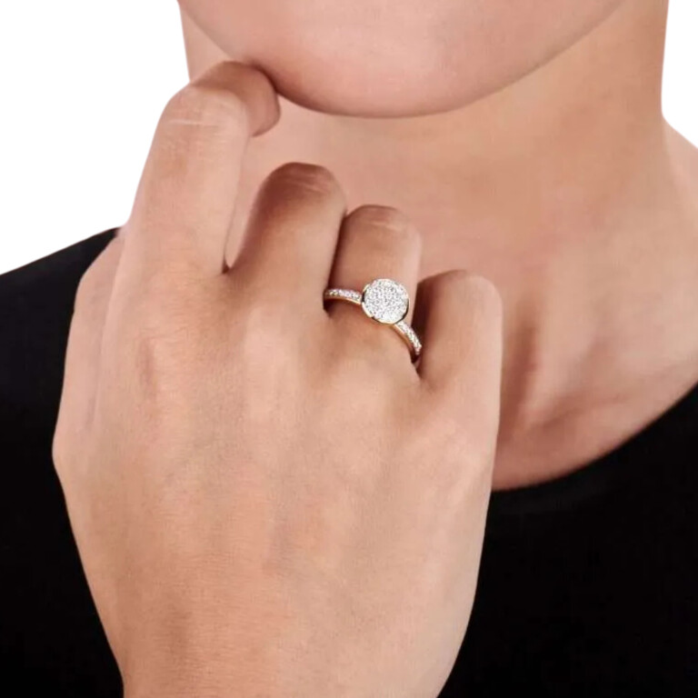 Tirisi Jewelry Amsterdam Stackables ring roodgoud met diamant - TR1117-1D(2P) - #2 Tirisi Jewelry Amsterdam Stackables ring roodgoud met diamant - TR1117-1D(2P) - #2