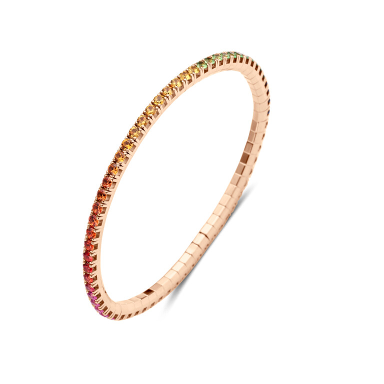 roodgoud flexibele armband met Saffier SC Highlights Colours - #2 roodgoud flexibele armband met Saffier SC Highlights Colours - #2