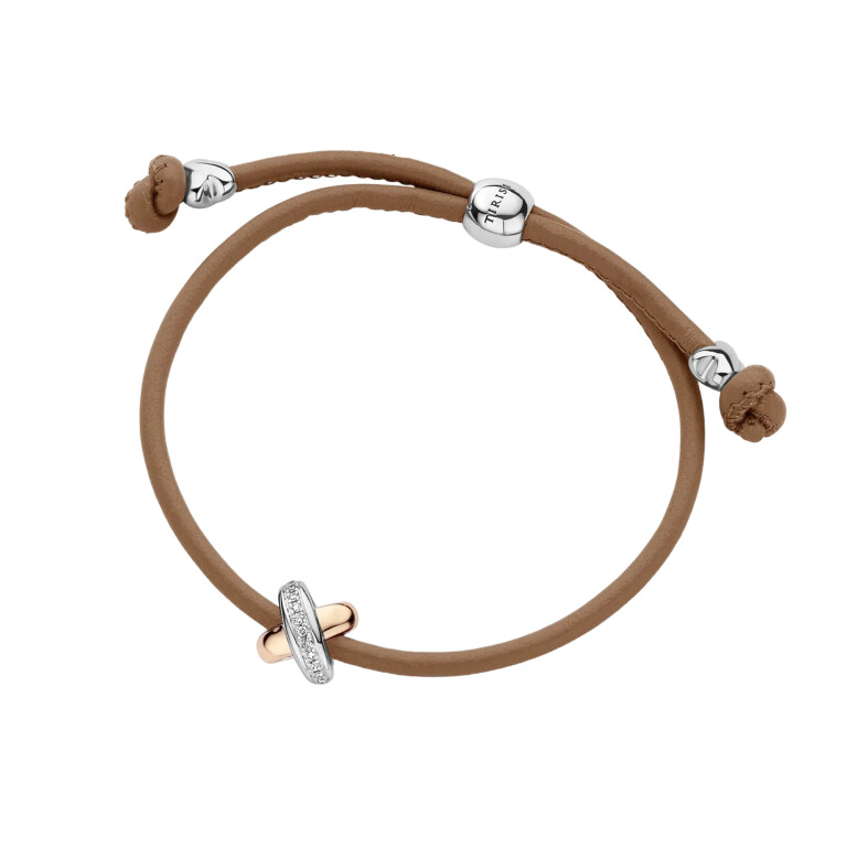 Tirisi Moda Kisses armband zilver/goud met diamant - TM2133NB(2P) - #2 Tirisi Moda Kisses armband zilver/goud met diamant - TM2133NB(2P) - #2