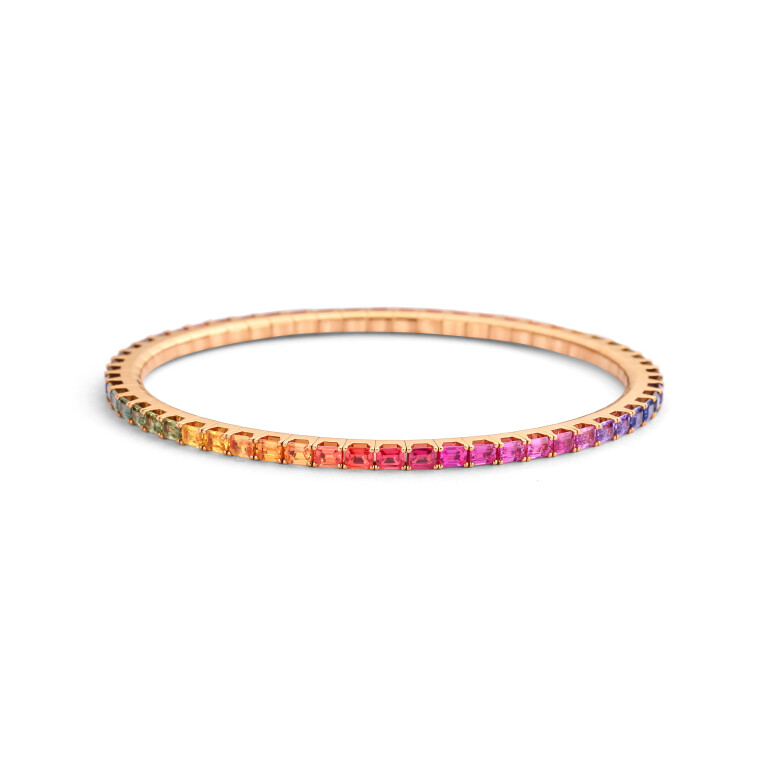 roodgoud flexibele armband met Saffier SC Highlights Colours - #3 roodgoud flexibele armband met Saffier SC Highlights Colours - #3