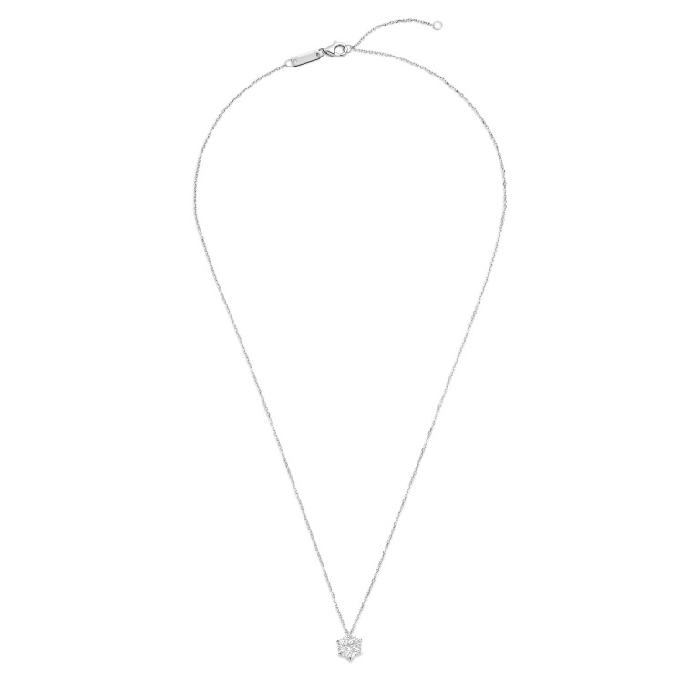 witgoud solitair hanger met diamant SC Highlights Diamonds - #4 witgoud solitair hanger met diamant SC Highlights Diamonds - #4
