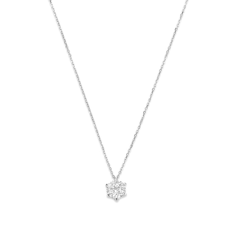 witgoud solitair hanger met diamant SC Highlights Diamonds - #2 witgoud solitair hanger met diamant SC Highlights Diamonds - #2