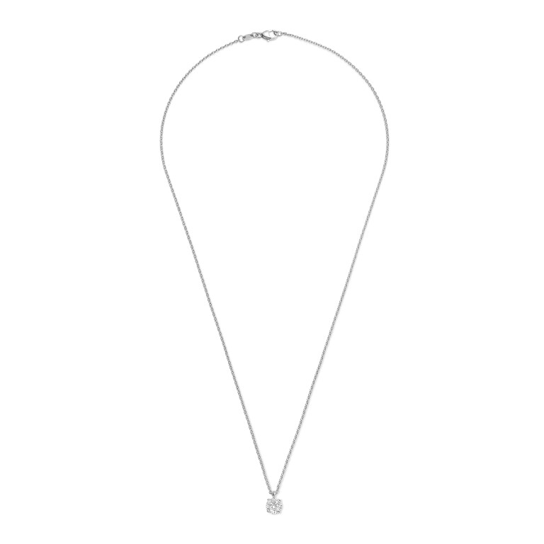 witgoud collier met hanger solitair met diamant Schaap en Citroen Diamonds - #4 witgoud collier met hanger solitair met diamant Schaap en Citroen Diamonds - #4