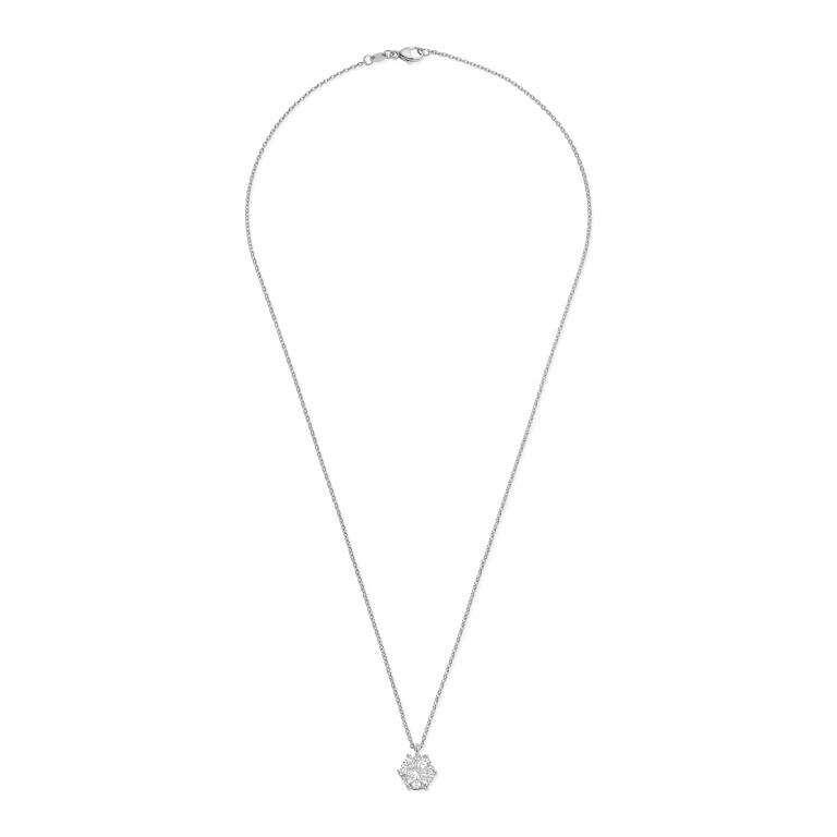 witgoud collier met hanger solitair met diamant Schaap en Citroen Diamonds - #4 witgoud collier met hanger solitair met diamant Schaap en Citroen Diamonds - #4