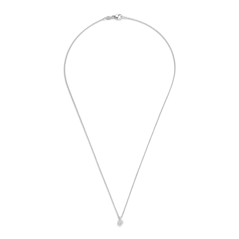 witgoud collier met hanger solitair met diamant Schaap en Citroen Diamonds - #2 witgoud collier met hanger solitair met diamant Schaap en Citroen Diamonds - #2