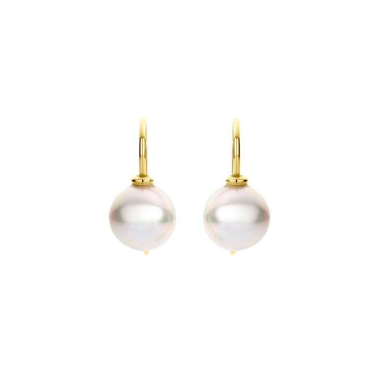 Pearls oorhangers - Schaap en Citroen   Pearls oorhangers - Schaap en Citroen