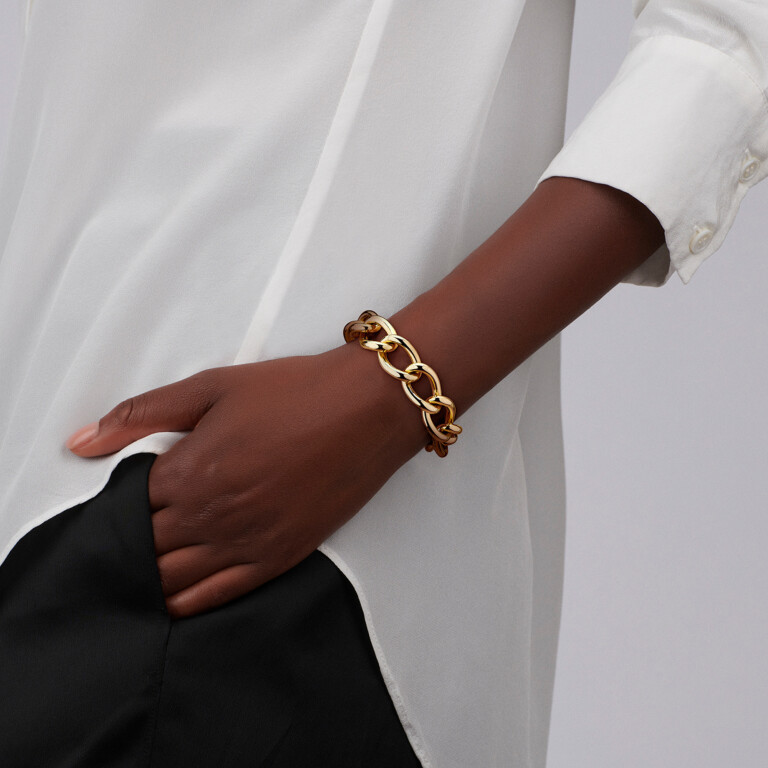 geelgoud schakel armband Schaap en Citroen Essentials - #3 geelgoud schakel armband Schaap en Citroen Essentials - #3