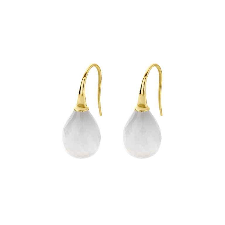 geelgoud oorhangers met Kwarts Schaap en Citroen Colours - #2 geelgoud oorhangers met Kwarts Schaap en Citroen Colours - #2